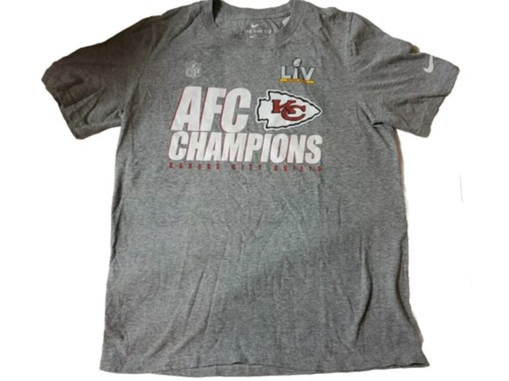 KANSAS CITY CHIEFS Nike AFC Champions SB LIV T-Shirt Youth Large 14/16